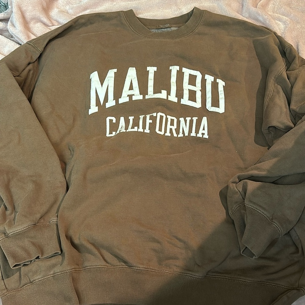 john galt brown Malibu crewneck